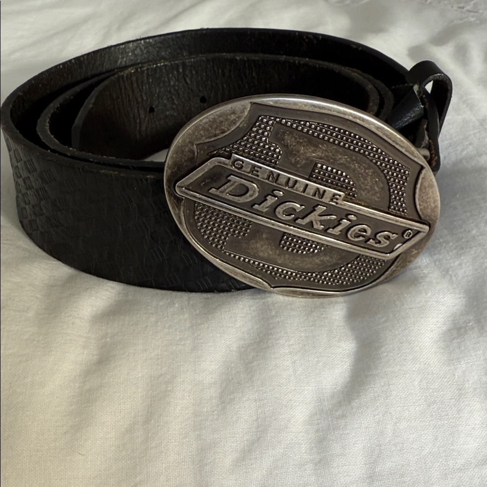 Genuine Dickies Mens black leather belt L 38-40